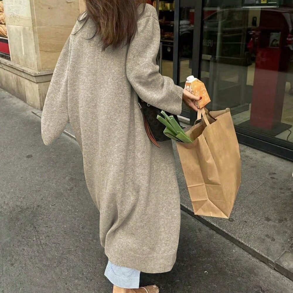 casual womens open front knit sweater cardigan - Picture 5 of 9